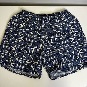 Patagonia Navy and Cream Patterned Shorts
